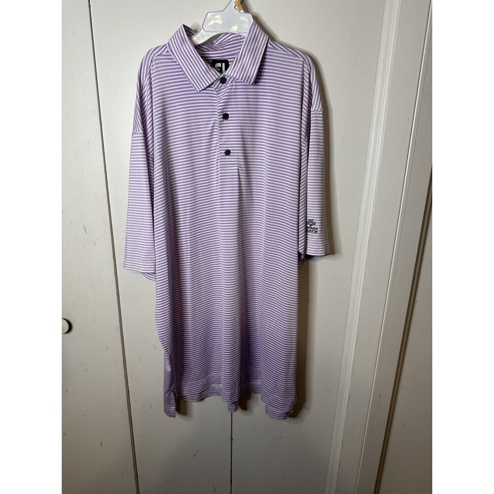 Footjoy Purple and White Golf Polo XL Ventana Canyon